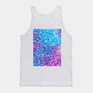 Turquoise Blue and Magenta Abstract Art Shapes Pattern Tank Top